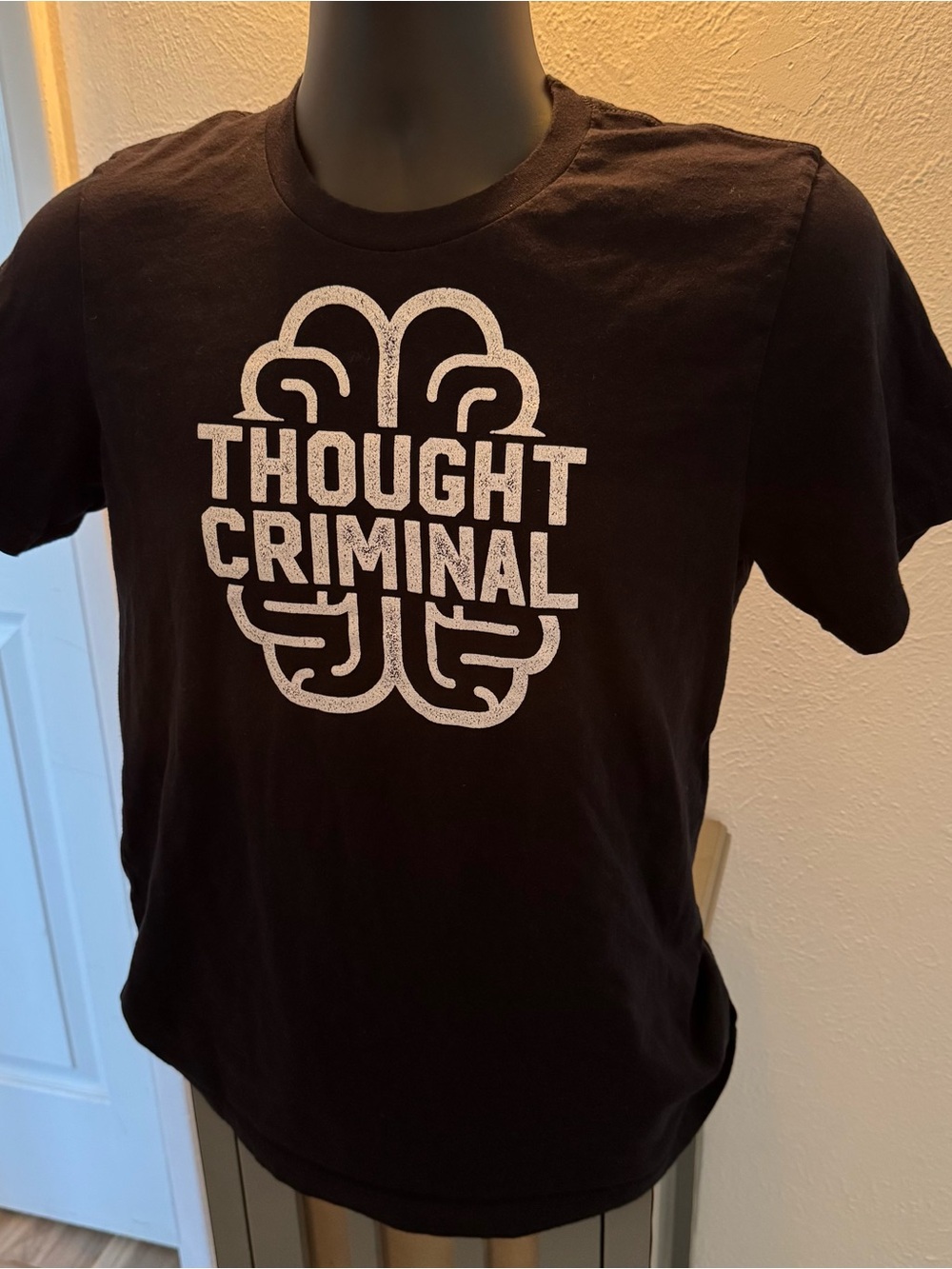 Bella Canvas THOUGHT CRIMINAL Black Short Sleeve Crew Tee - Minimalist Fit
